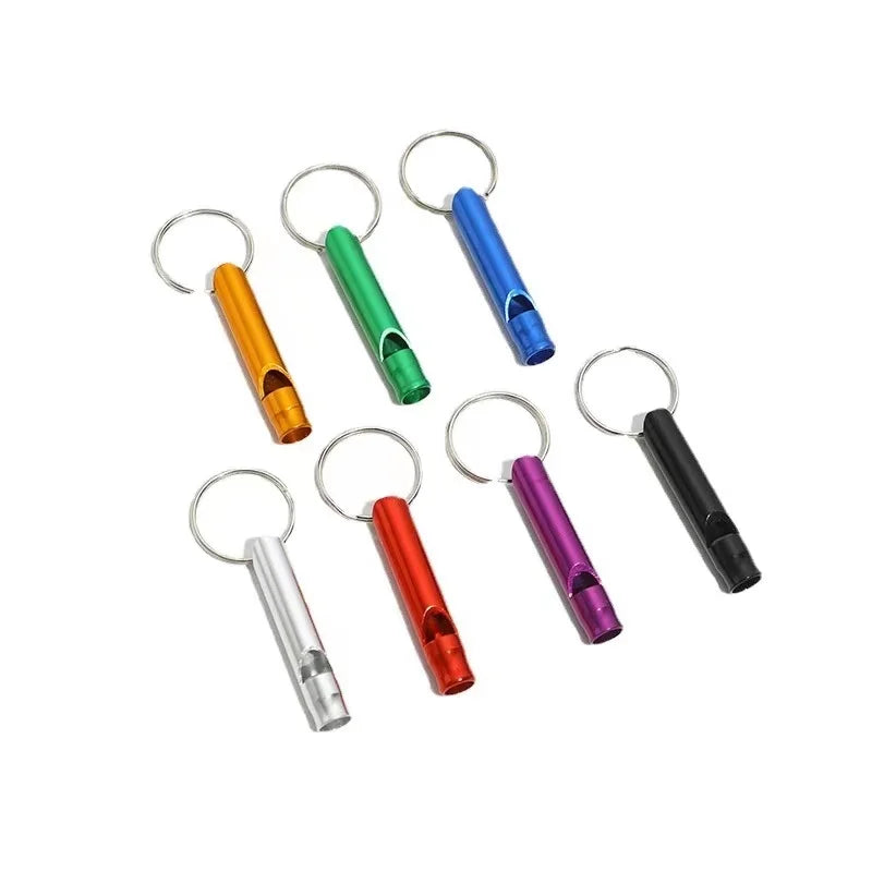 Aluminum Survival Security Emergency Whistle Keychain Camping Hiking Outdoor Sports Tools Multi-function Training Whistle