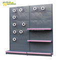 Wholesale Heavy Duty Single/Double Sided Grocery Store Wire Slatwall Hook Display Rack with Quick Installation
