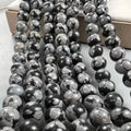 CJ Hot Sale 8mm 10mm High Quality Natural Snowflake Obsidian and Alabaster Stone Beads Round Shape Colorful for Jewelry Making