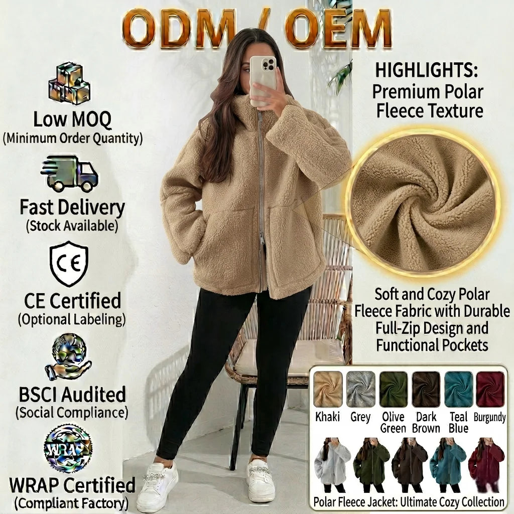 Women's Winter Turtleneck Coat New Solid Color Warm  Zipper Jacket Windproof and Sustainable for Cold Weather