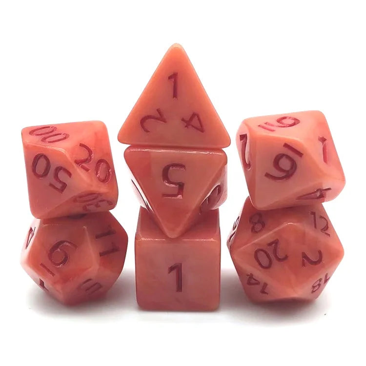 Ready to Ship New Design Polyhedral Violet Colored DND RPG Dice Set for DND Game