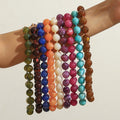 Maiou Handmade Multi Big Cloud-Shaped Resin Beads Necklace Fashion Bohemian Round Beads Chunky Necklace Women Jewelry