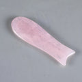 HZ Chinese Fishtail Type Guasha Scraping 100% Natural Jade Rose Quartz Gua Sha Stone for Anti Aging