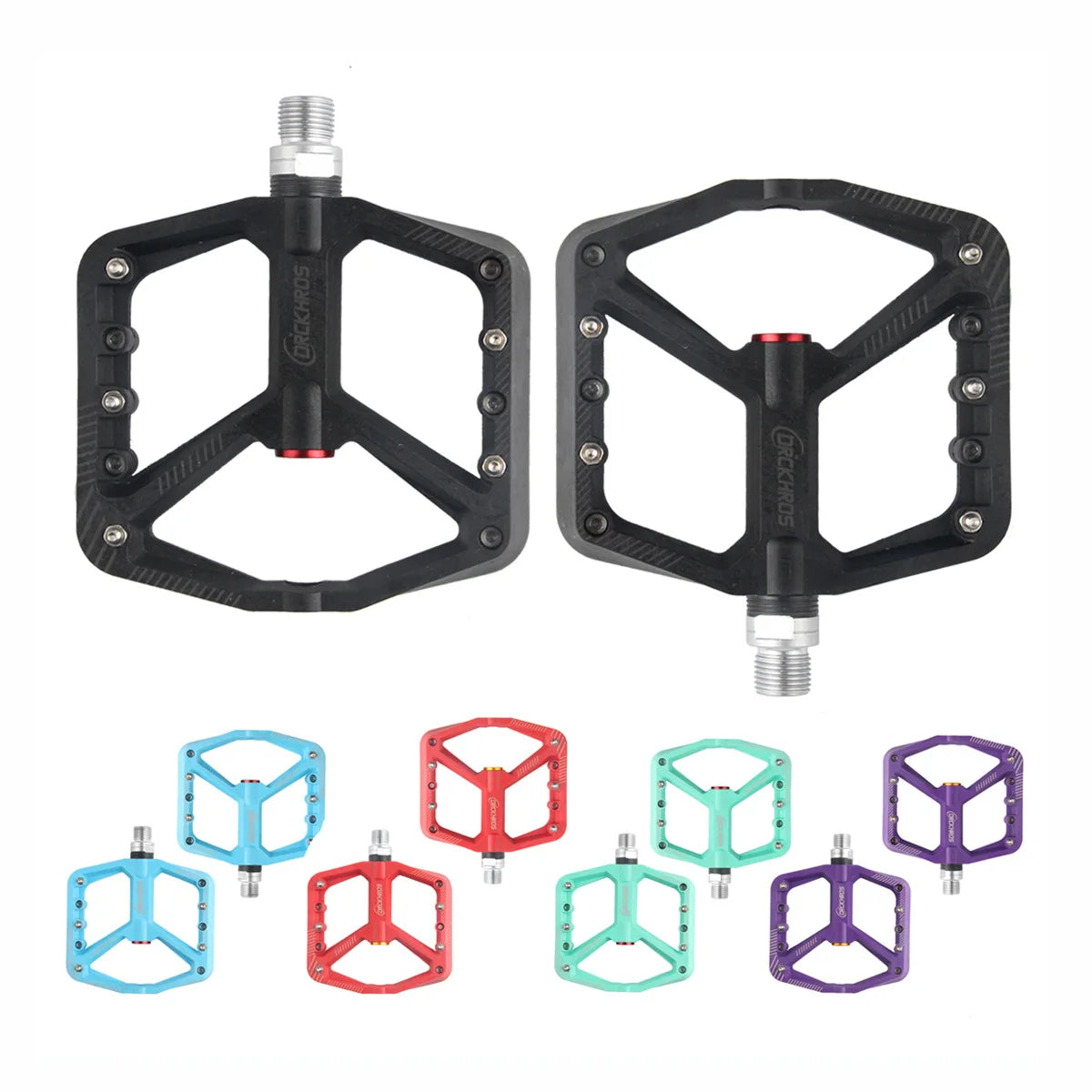 Aluminum Alloy Bike Pedal MTB Racing Bicycle Ultralight Pedal Exerciser with Strap