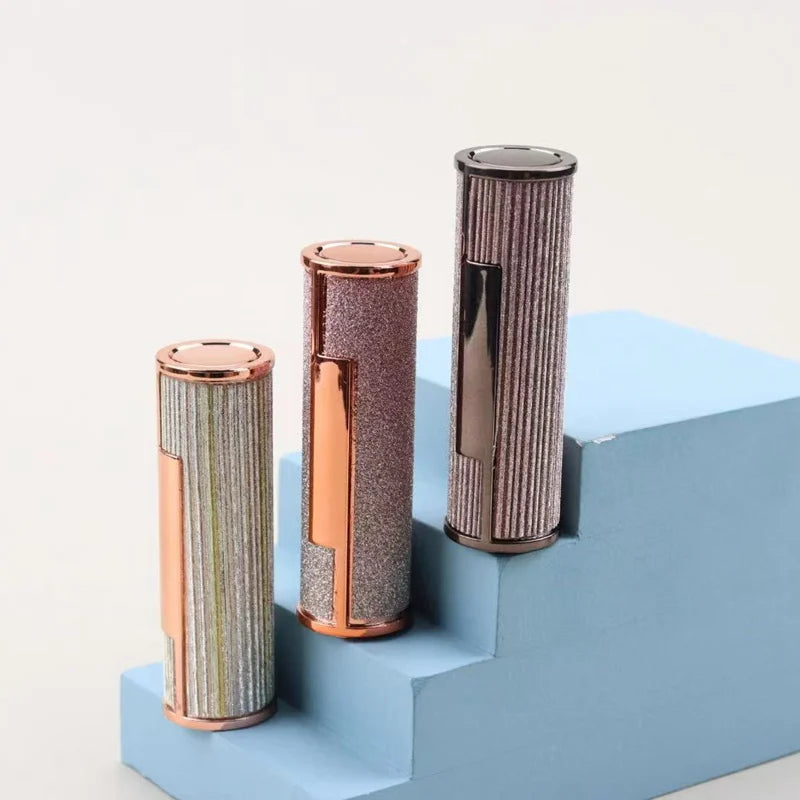 Custom Logo New Eco-Friendly Diamond Leather Empty Lipstick Tube Container Spring Glitter Lipstick Tube Packaging Made Plastic