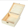 Unfinished Pine Wood Crafts Box Square Wooden Jewelry Package Box