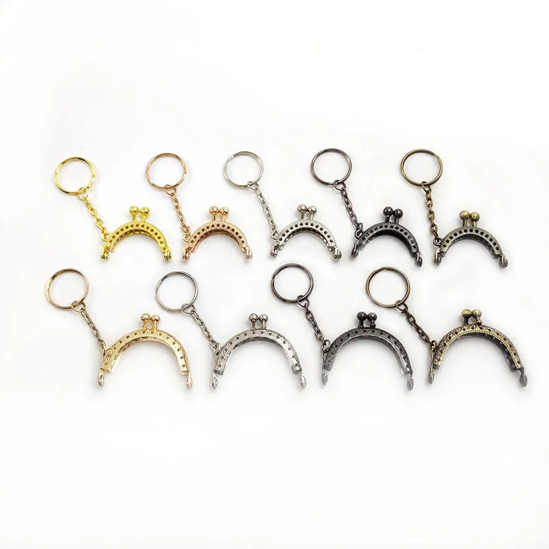 Deepeel AP2367 4CM/5CM  Mini Bag Frame Bag Accessories Purse Frame  With Chains Kiss Clasp Clip Mini Purse