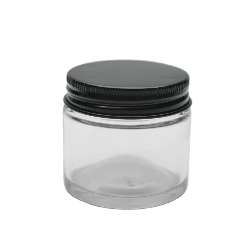 60ml Empty Glass Cream Jar Aluminum Lid Cosmetic Skincare Container for Cream Mask Balm MegaBDM