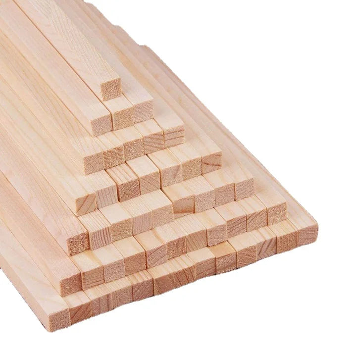 Tailai Unfinished Wooden Dowel Rods Square Natural Hardwood Dowel Sticks for Crafts DIY Projects to Be Sanded