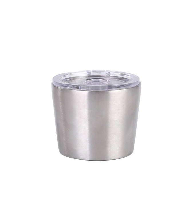 350ml Portable Coffee Cup with Lid and Foldable Handle Double Wall Vaccuum Insulated Stainless Steel Coffee Mug