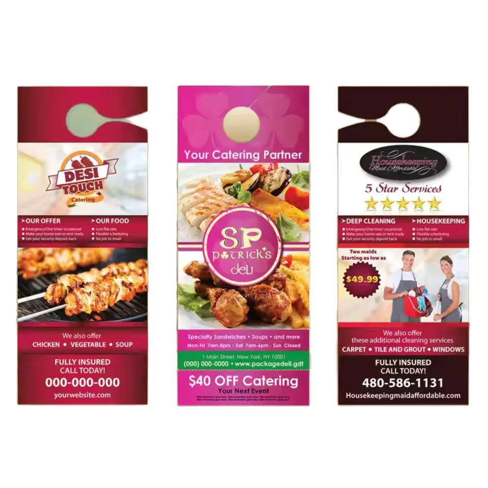 Wholesale Custom Paper Door Hangers Do Not Disturb Tags Business Advertising Door Hangers