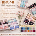 Ethnic-Style Solid Muslim Printed Chiffon Hijab Scarf Women's Long Arab Headscarf Floral Islam Shawl Wrap Logo Gift Boxed