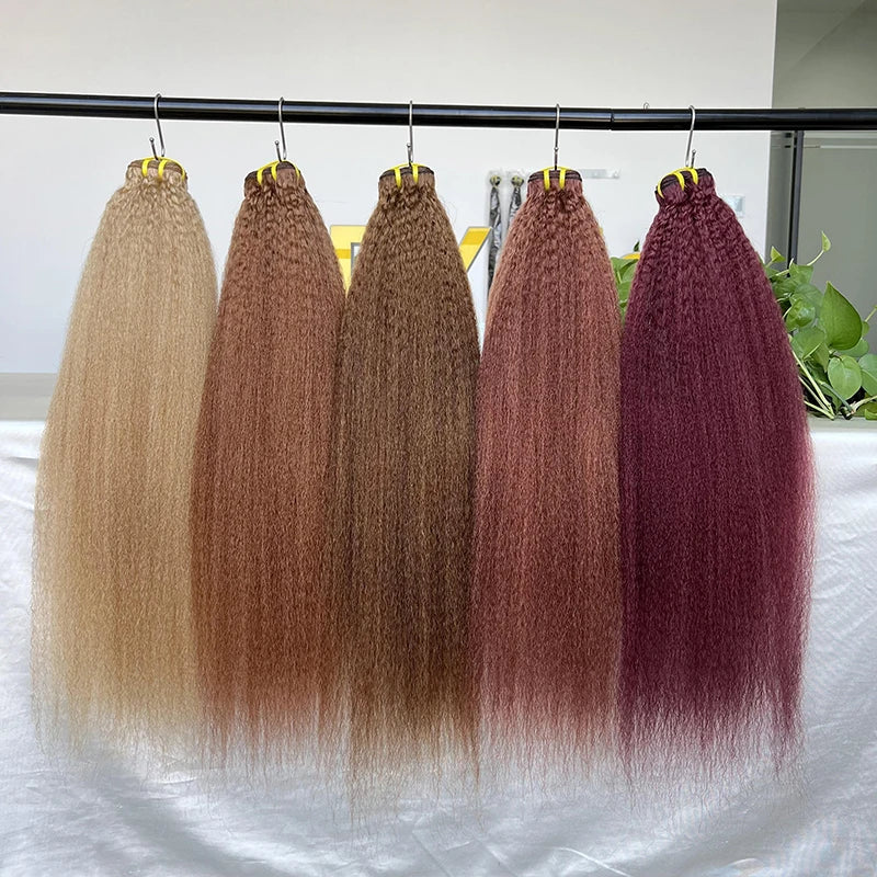 GDY Custom Brazilian Double Drawn Human Hair Bundles Raw 100% Virgin Hair Colored Kinky Straight Human Hair