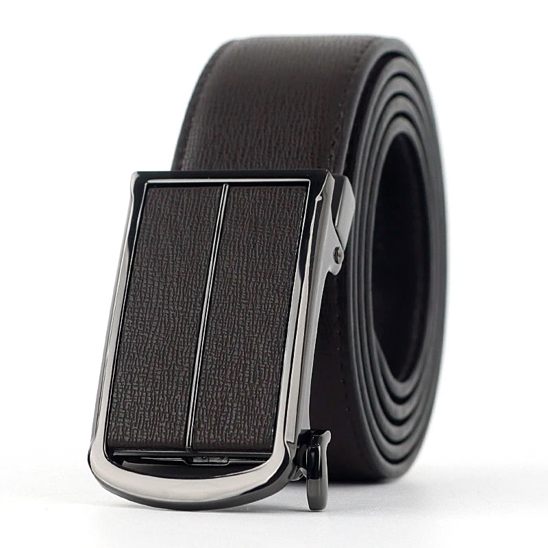 Wholesale Custom Men Luxury Work Business Casual Belts High Quality Automatic Buckle Genuine Men Leather Belts