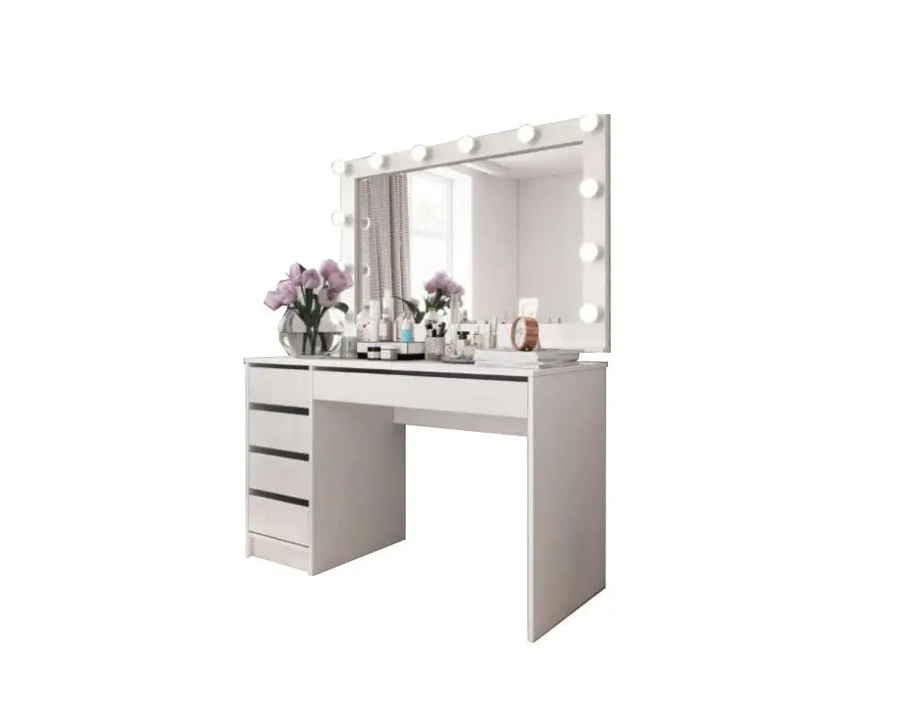 Mid Century Set Singapore Mirrored Vanity Storage Dresser Dressing Makeup Table With Mirror