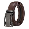 LQbelt Male Automatic Buckle Belt Men's Genuine Leather Ratchet Belts for Men Custom Logo Waistband Factory