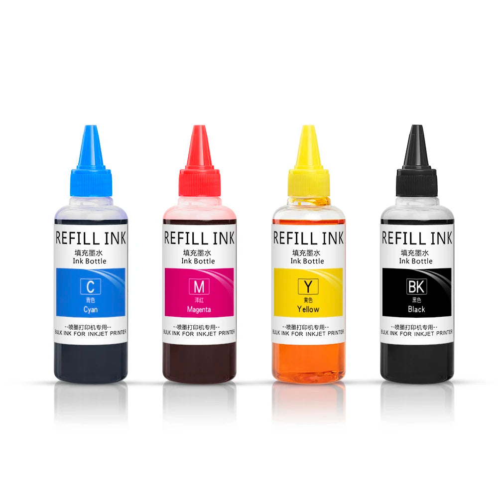 OCBESTJET 100ML/Bottle Universal Refill Dye Ink for Epson WorkForce Pro WF 3720 WF-3720 Printer