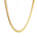 Wholesale Fashion Woman Man Bracelet Necklaces Hip Hop Gold Filled Stainless Steel  Flat Necklace Snake Chain