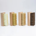 Wholesale Klear Eco-Friendly Portable Mini Square Wooden Handle Horse Hair Shoe Brush for Sneaker Cleaning