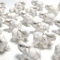 HZ Wholesale Natural Mixed Stone Animals Howlite Carving Gemstone Elephant Crystal Elephants Carving for Crystal Decoration