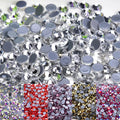High-quality Colored Flat-bottomed Glass Diamonds Hot Fix Rhinestone Crystal for Nail Stickers Clothing Accessories Wholesale
