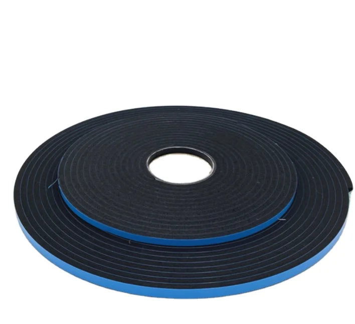 2mm 3mm 4mm 5mm 6mm 8mm 10mm 12mm Double Sided Blue Liner High Density Black PVC Foam Tape for Window Door Glazing