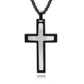 Reasonable Price18K PVD Plated Rose Gold Plated Cross Shape Pendant Stainless Steel Necklace Jewelry for Men