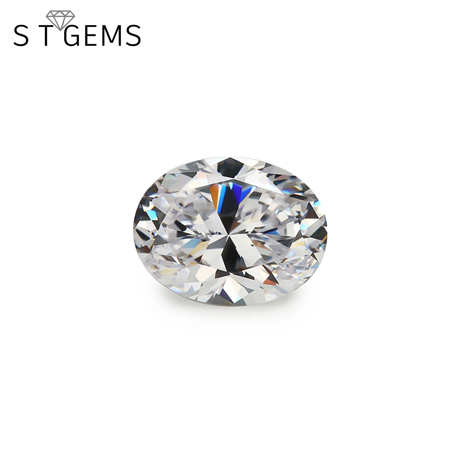 Synthetic 1000 Pcs Ready to Ship Cheap White CZ Stone Oval Cut Cubic Zirconia Stones for Sale