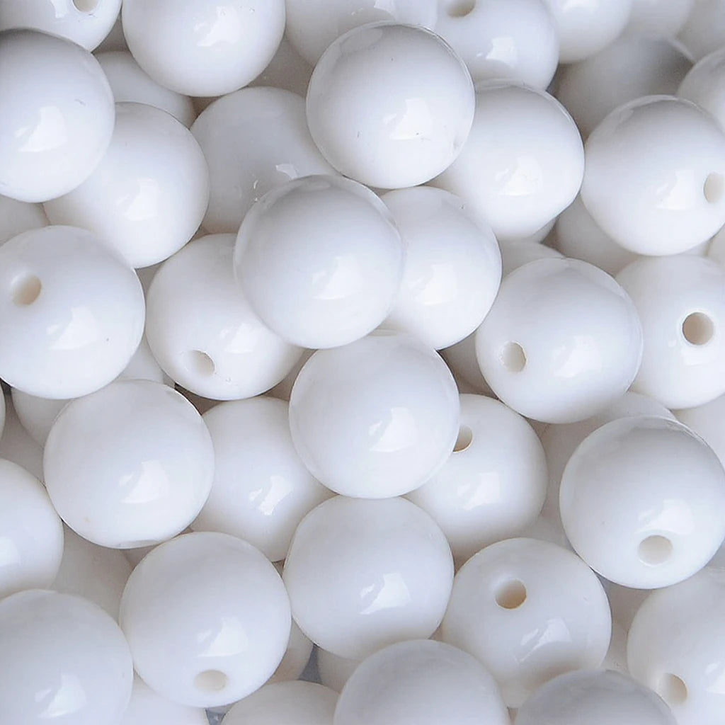 DIY 10mm 12mm 14mm 16mm 20mm 22mm 30mm Color Plastic Large Acrylic Round Beads