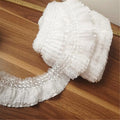 7cm White Pleated Lace Trim Ruffle Ribbon Skirt Doll Garment Sewing Craft DIY