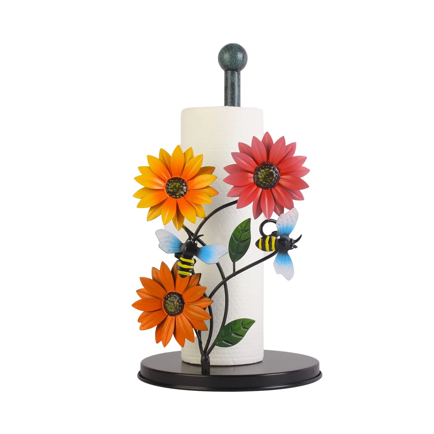 JAYA Roll Paper Towel Holder Household Wrought Iron Bathroom Storage Rack Bee butterfly Flower Floor Standing Tissue Holder