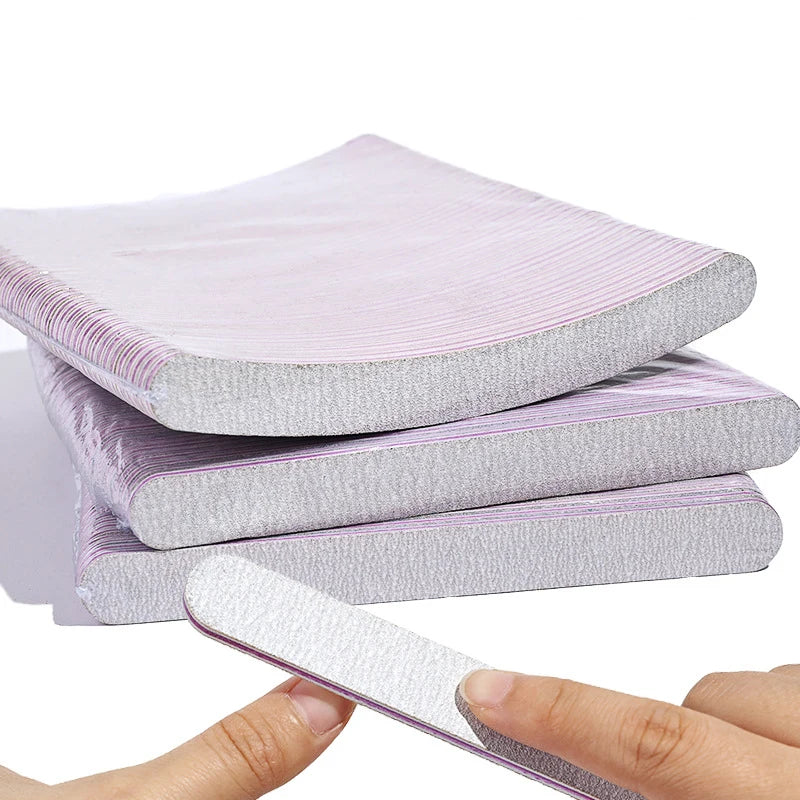 Nail Tools Wholesale Washable Double-sided Gray and White Long Strip Polishing Nail Buffer Manicure Scrub Strip