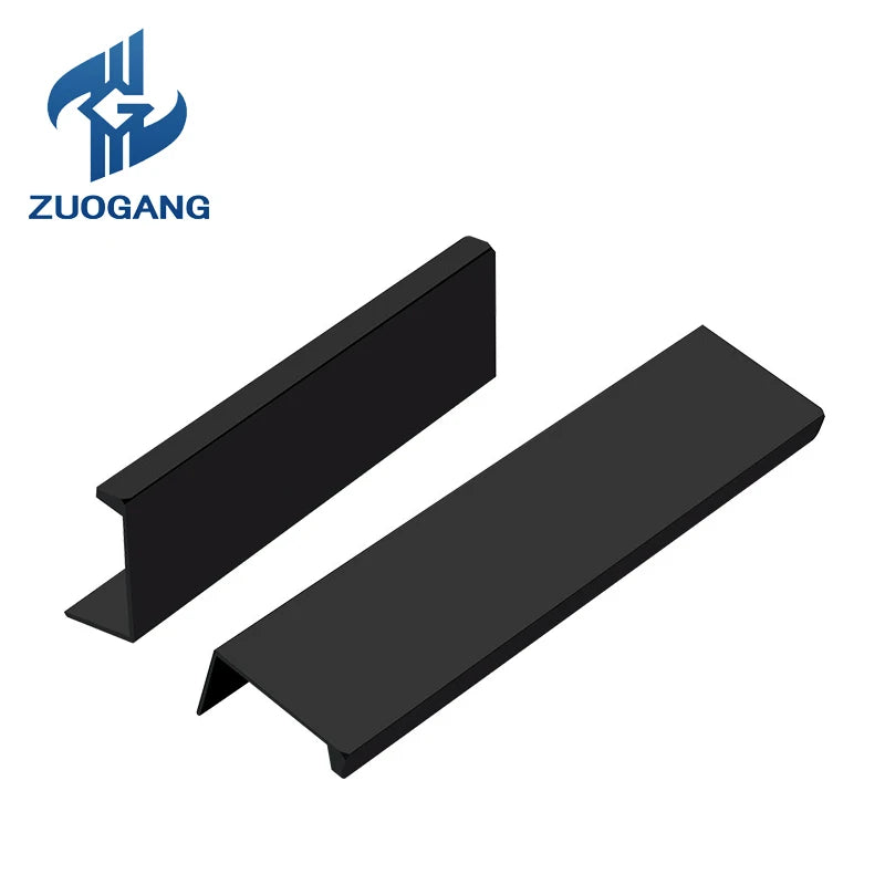 Modern Aluminium Kitchen Accessories Gold Black Kitchen Cabinet Furniture Handle Profile Finger Edge Pull Wardrobe Handles