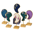Jinksy Ear Shape Metal Microfiber Earring Holder Earrings Stand
