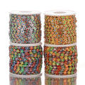 Stainless Steel Colorful Enamel Flower Chains for DIY Jewelry Making Anklet Bracelet Necklaces Accessories Wholesale