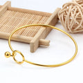 Stainless Steel Temperament Bangle Elegant Number Pattern Bracelet for Women for Parties and Jewelry