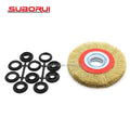 SUBORUI 4inch 100mm 125mm 150mm Industrial Circular Brush Cleaning Flat Brush Wheel Stainless Steel Cup Wire Wheel Brush