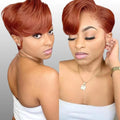 Short Bob Piano Color Pixie Cut Lace Front Wigs for Black WomenPerruque Colored Straight Pixie Cut Human Hair Wigs