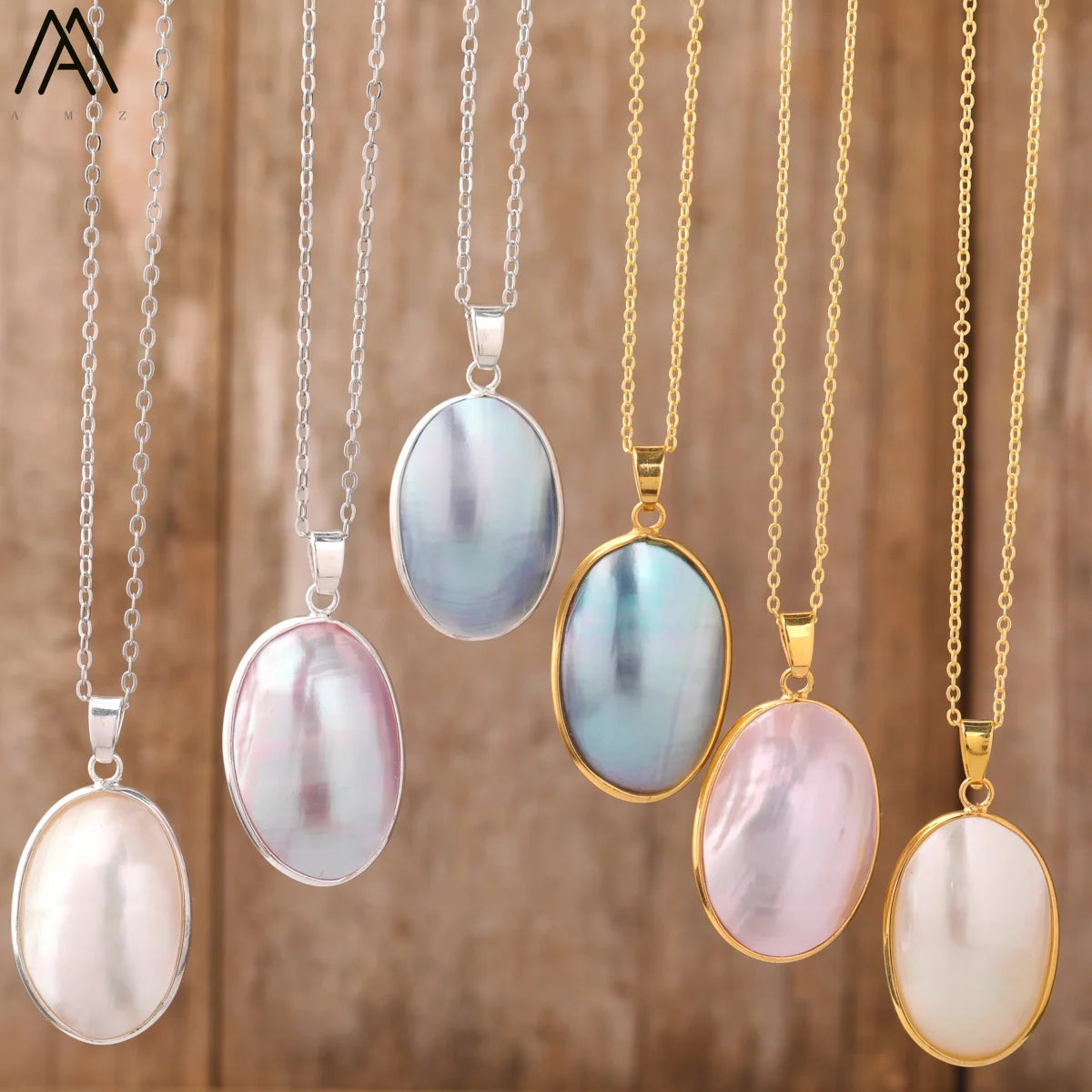 MAPEI Necklace Luxury Mabe Shell Pendant Fashion Necklaces for Women Wedding Jewelry