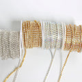 Gold/Silver White/AB Motif Rhinestones Sew-On Claw Chain Glass Spiked Shoes with Sewing Crystal Diamonds for Clothes for Use