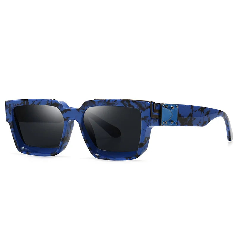 2023 Luxury Brand Designer Sunglasses Millionaire Mens Sol Famous Women's Square Hot Fashion Blue Frame UV400 New Sun Glasses