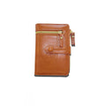 Women's Tri-fold Leather Wallet RFID Feature Short Design with Large Capacity and Multiple Card Slots Zipper Closure