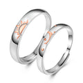 Shining Valentine Gift 925 Sterling Silver Colorful Sun and Moon Couple Ring Weeding Engagement Couple Ring Set