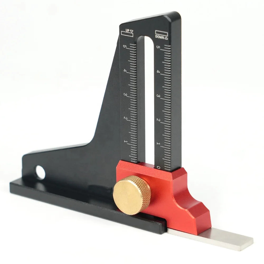 Height Gauge Dual Scales Height Measurement Tool Woodworking Ruler Tablesaw Depth Measuring Ruler