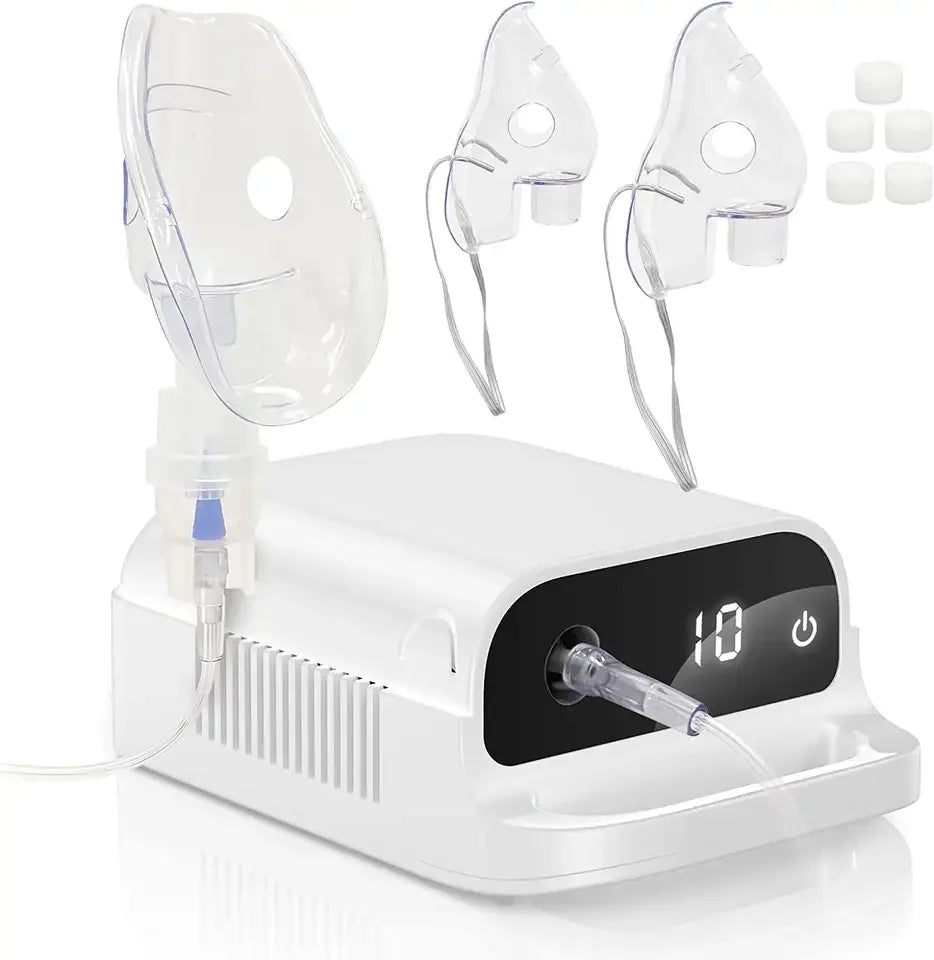 Digital Screen Display Timing Function Low Noise air Medical Compressor Nebulizer for Home Office Use