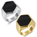 Fashion New Creative Geometric Opening Rings New Arrival Silver Gold Plating Epoxy Hexagonal Finger Rings