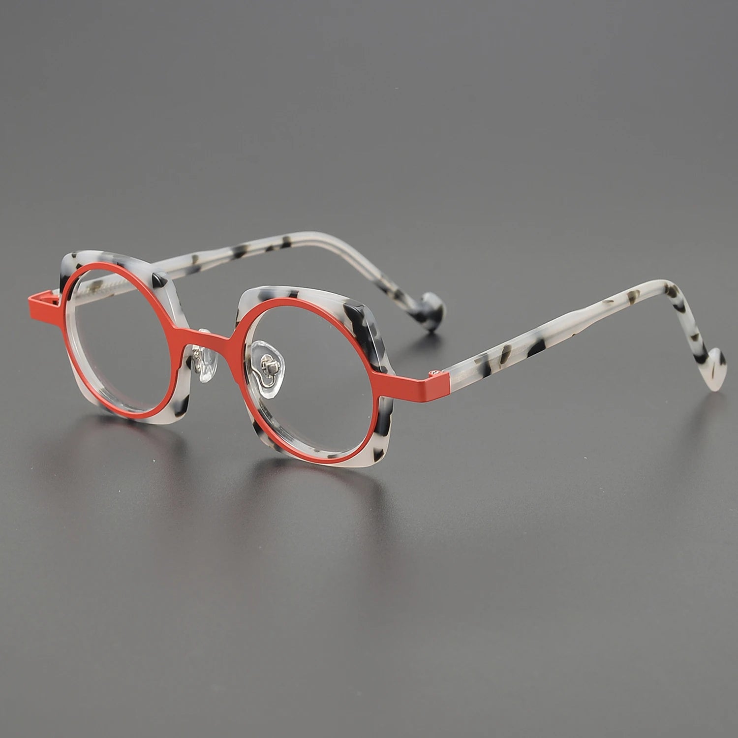 2025 New Rectangle Double Frame Computer Party Reading Glasses Leopard Print Red Orange Wholesale Retail Wacky Magnetic Glasses