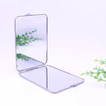 Zonyin Stainless Steel Double-Sided Folded Makeup Mirror Magnifying Custom logo Pocket Handheld Mini Makeup Mirror for Promotion
