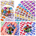 QIYI 2024 Hot Selling 10*14mm K9 Shimmer Multi Colors Maxi Cushion Octagon Fancy Pointback Rhinestones for Decoration Garments