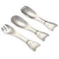 Wholesale Stainless Steel Kids Tableware Set Includes Spoon and Fork for Dinner Metal Lunch Spoon Carton